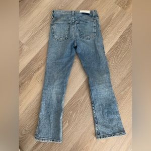 RE/DONE Originals , mid rise kick flare stretch Jean.